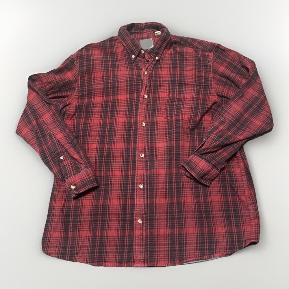 Red Head Flannel Plaid Shirt Men’s Size 2XL Red Heavy Button Up Longsleeve